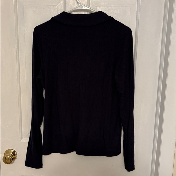 Banana Republic Factory Navy Drop Needle Collared Shirt NWT - Picture 3 of 5